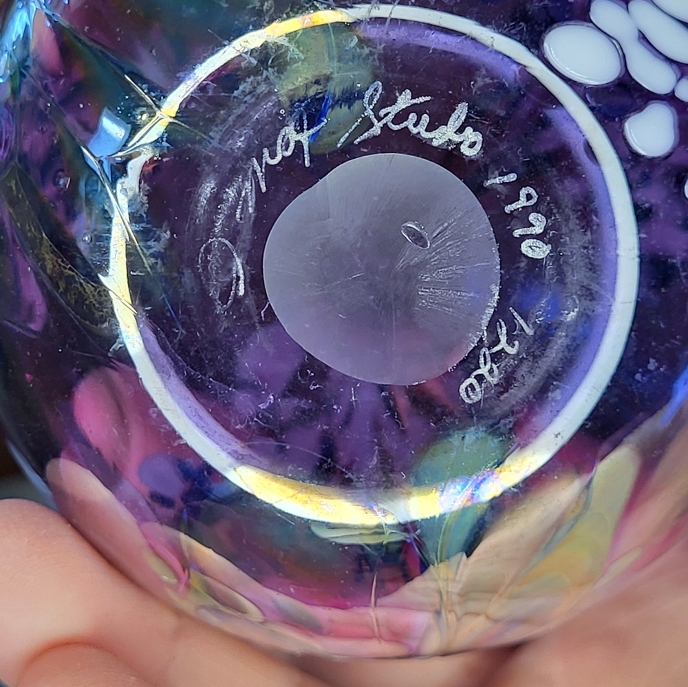 Purple Glass Art Lamp - Picture 14 of 17
